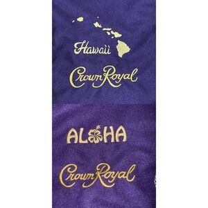 Crown Royal Bag Hawaii Pair Aloha Limited Edition Embroidered "Aloha" "Hawaii"